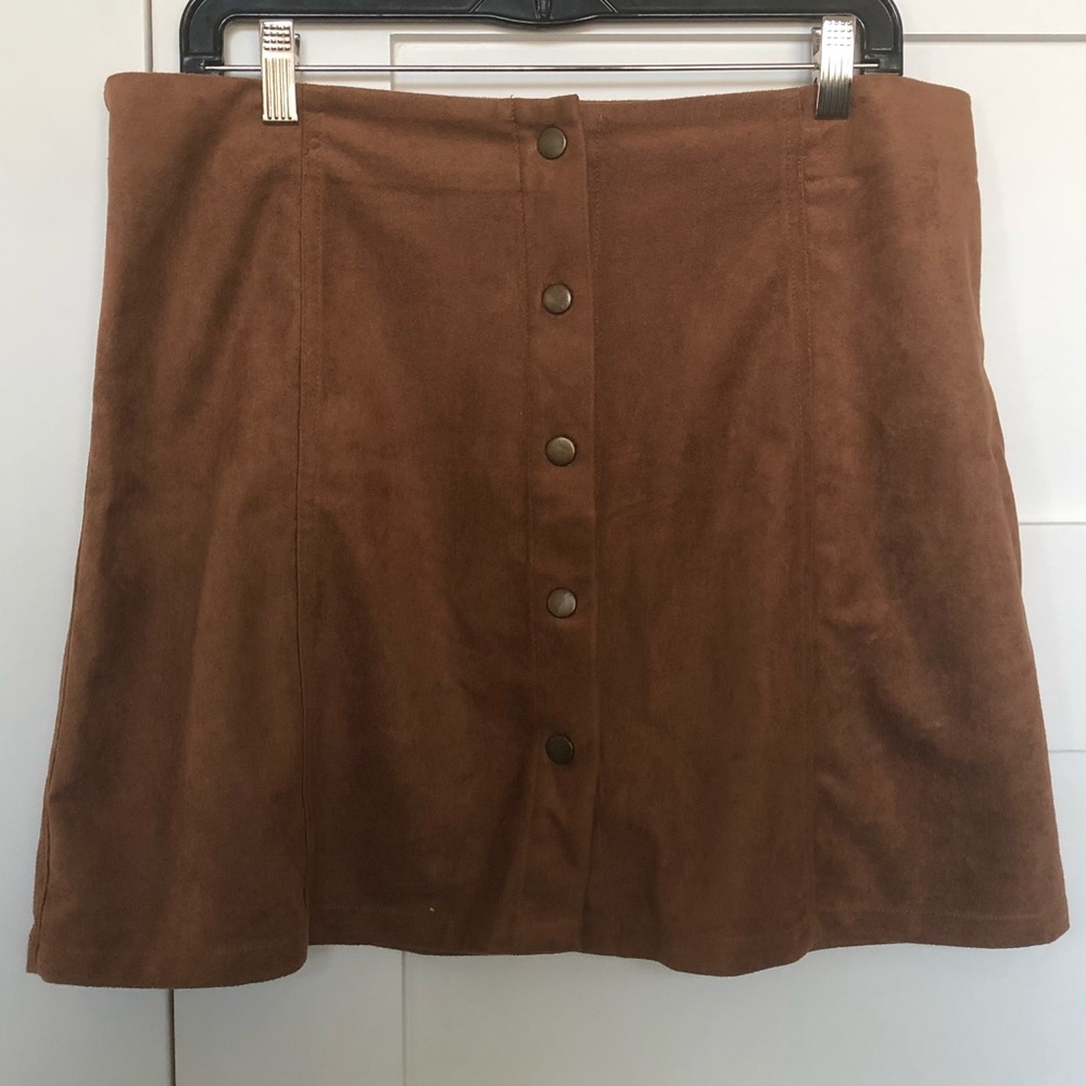Suede skirt